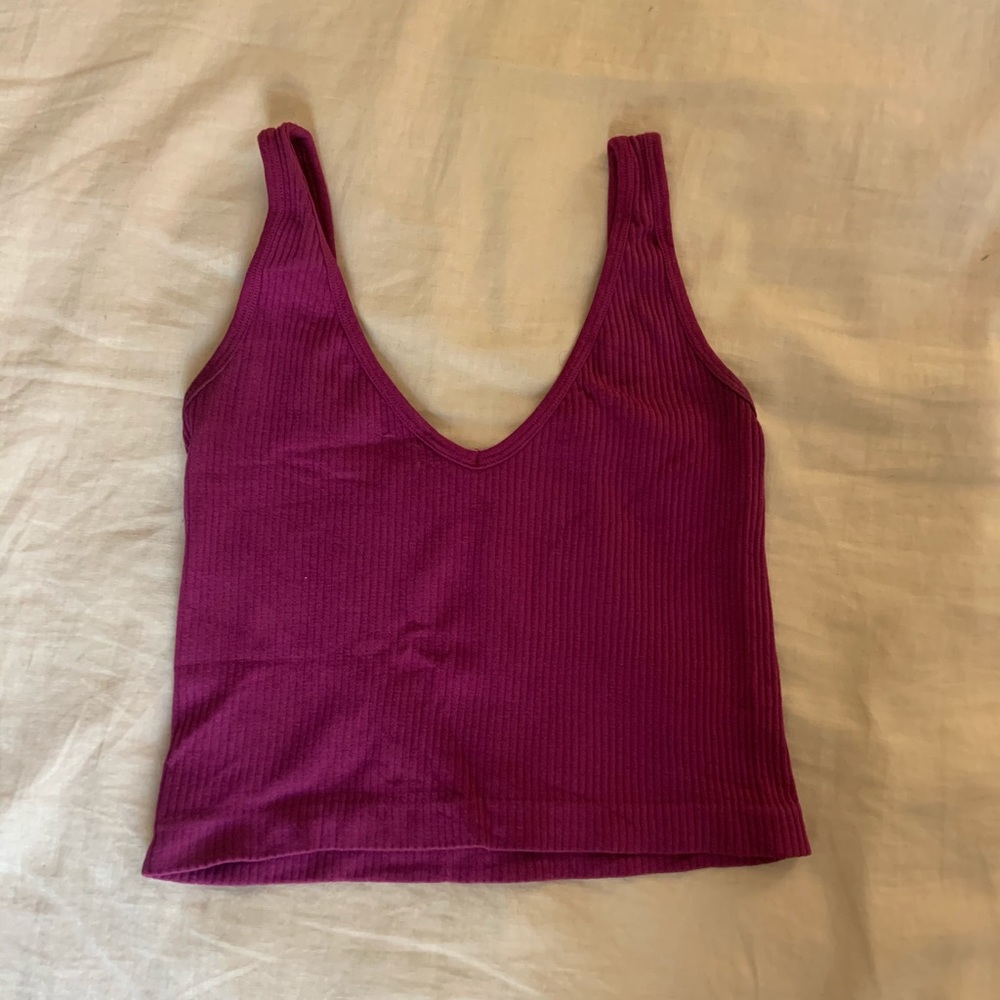 Free people solid rib brami crop top tank